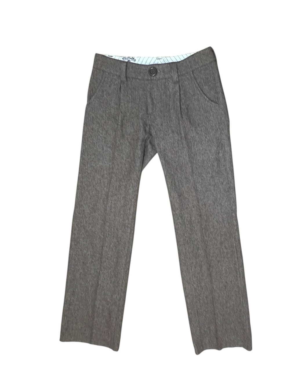 Hobo by M.O. Brown Herringbone Wool Blend Tailored Pants Size 28/4